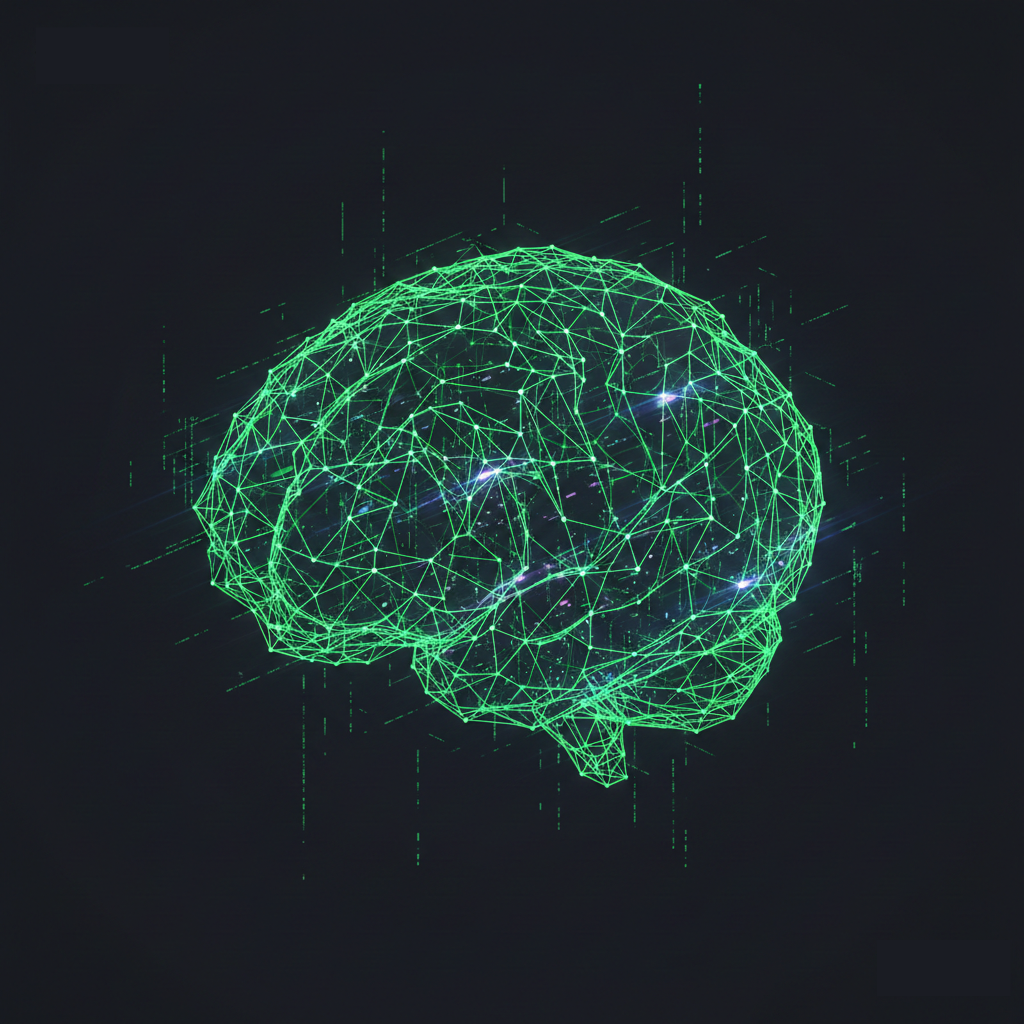 Ilustração Cérebro Lógico Digital